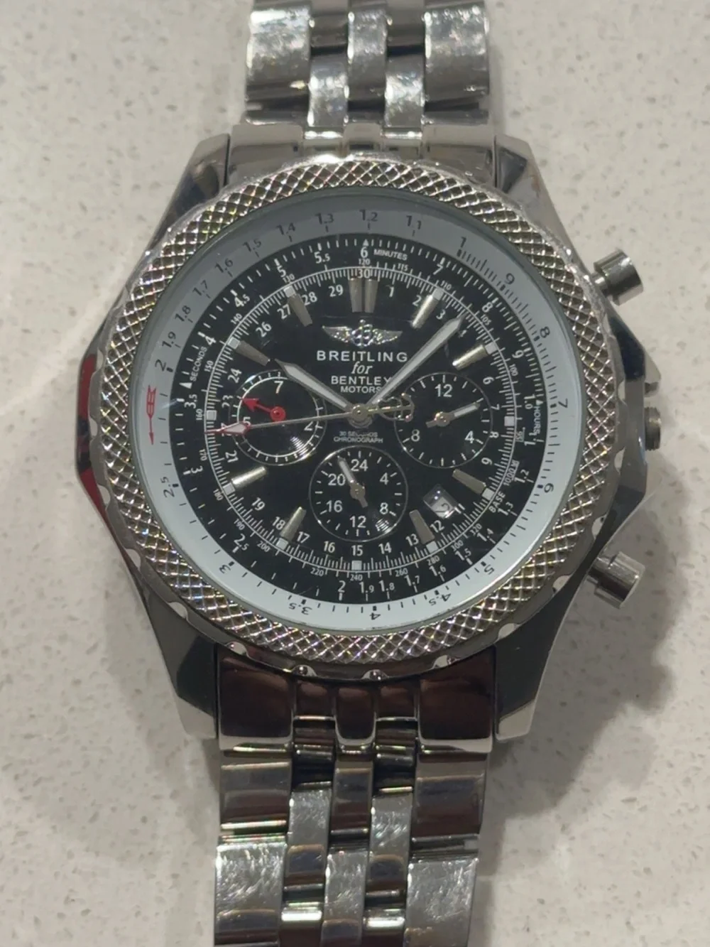 Breitling for Bentley Stainless Steel Men's Watch (description below).